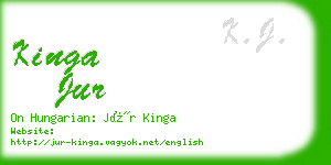 kinga jur business card